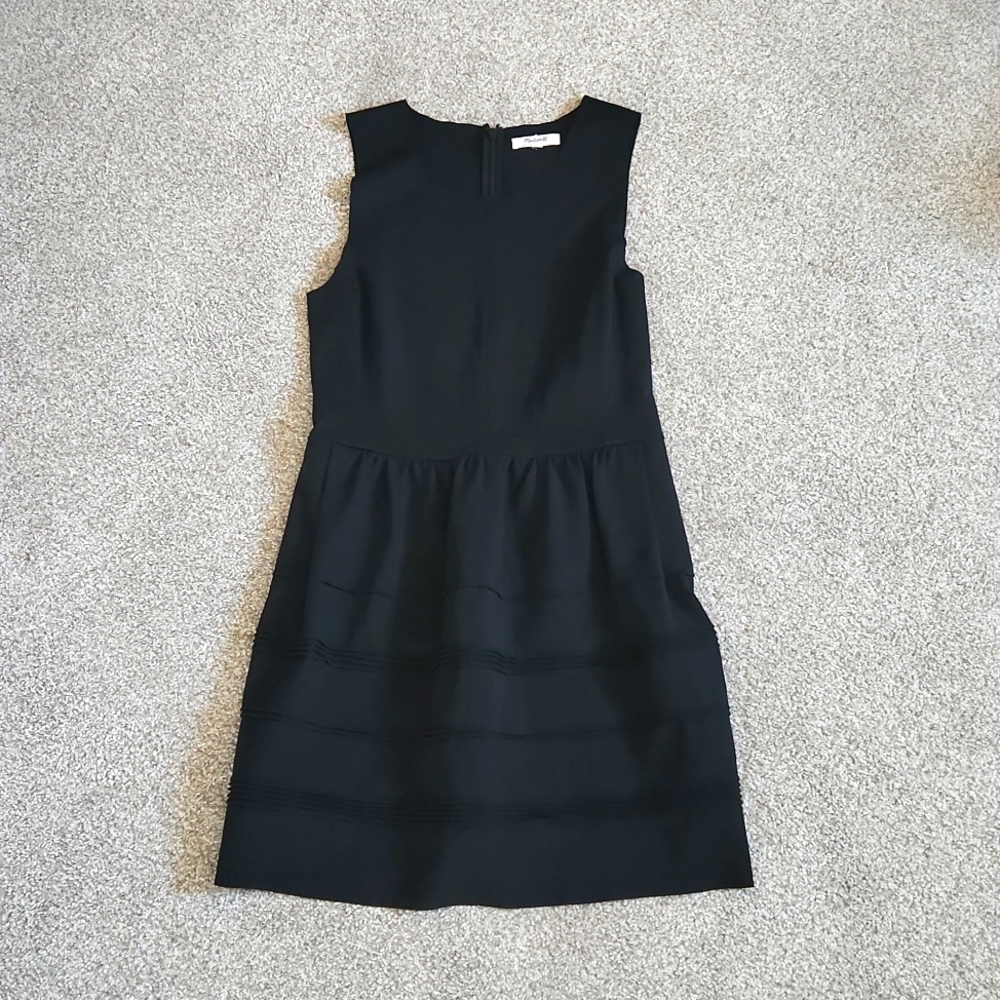 Madewell Black Scoop Neck Dress, size Medium